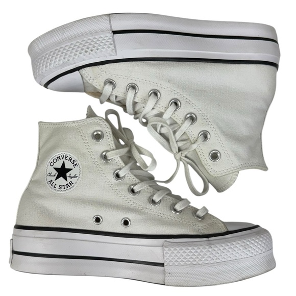 Converse Kids Chuck Taylor All Star Lift Platform Canvas High-Top Sneakers - Picture 6 of 15